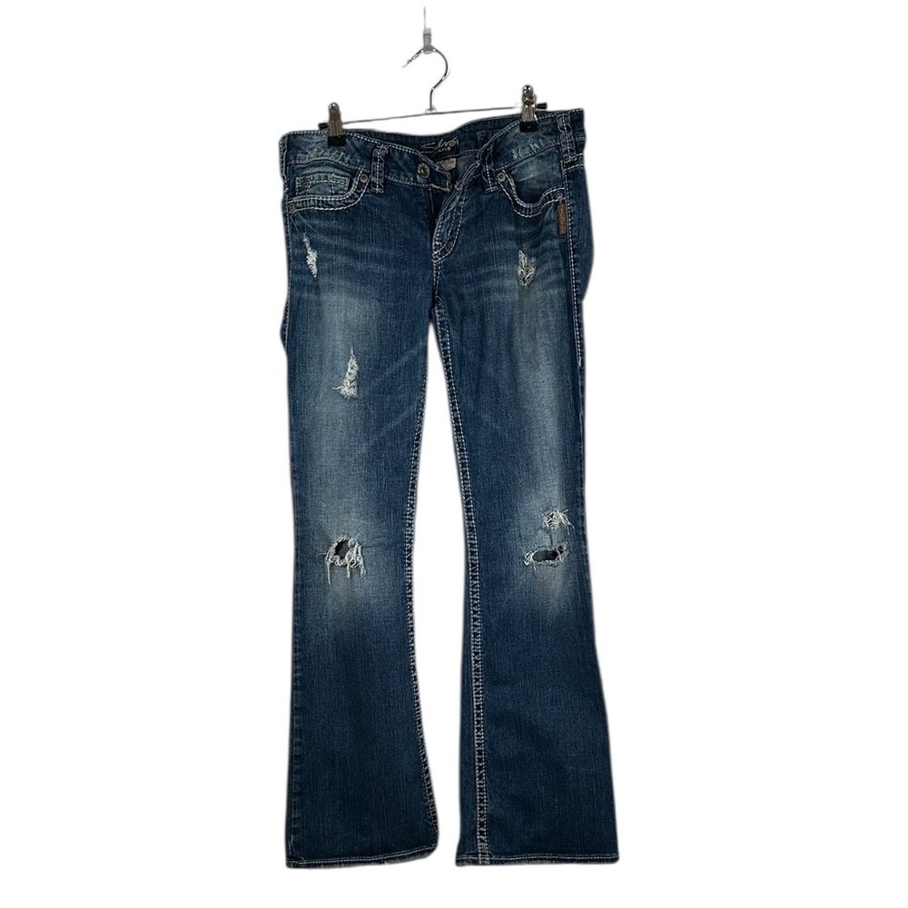 Silver Pioneer Wide Leg Flare Low Rise Jeans Sz 29/31